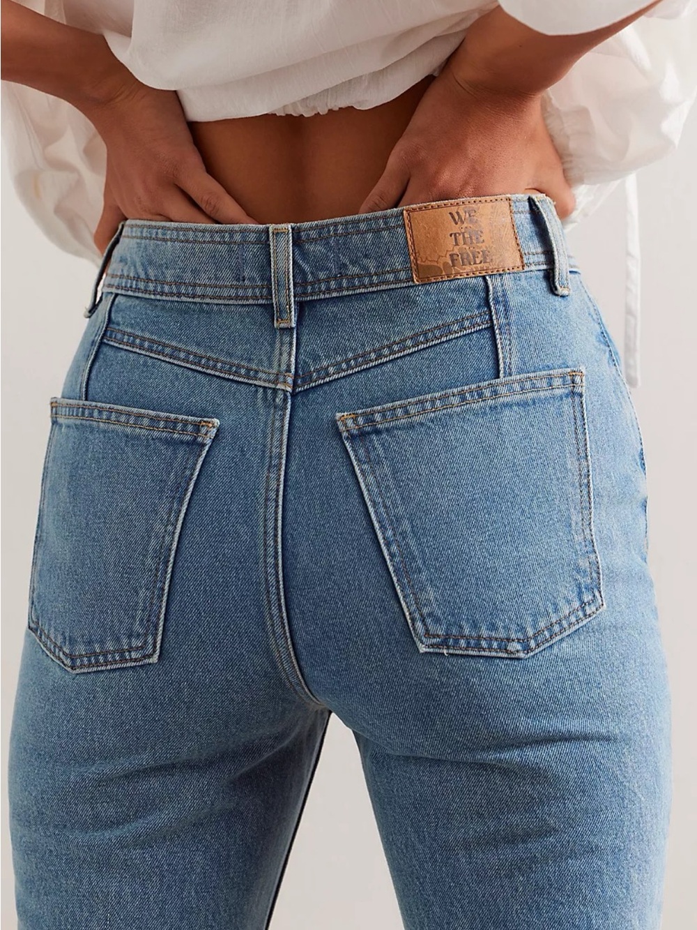 PETITE NWOT Free People Xena High Rise Slim Straight Jeans